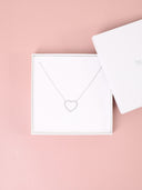 Collana con cuore sagoma strass