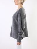 Maglione grigio in morbido misto alpaca