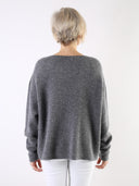 Maglione grigio in morbido misto alpaca