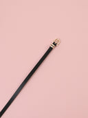 Cinturina in pelle e fibietta oro