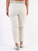Jeans paperbag con cinturina Star grigio perla