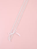 Collana Fiona con due fili di cristalli e fiocchetto