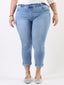 Jeans push-up curvy con elastico in vita