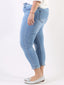 Jeans push-up curvy con elastico in vita