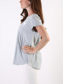 T-shirt Bianco con cuore bianco glitter e B dietro