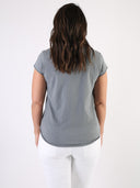 T-shirt Bianco con cuore bianco glitter e B dietro
