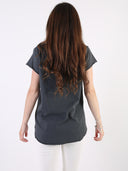 T-shirt Bianco con cuore bianco glitter e B dietro