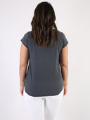 T-shirt Bianco con cuore bianco glitter e B dietro