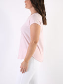 T-shirt Bianco con cuore bianco glitter e B dietro