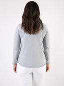 T-shirt Bianco con maniche lunghe e B dietro