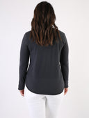 T-shirt Bianco con maniche lunghe e B dietro