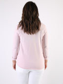 T-shirt Bianco con maniche lunghe e cuore glitter