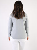 T-shirt Bianco con maniche lunghe e cuore glitter