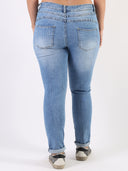 Blue jeans boyfriend graffiato
