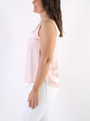 Top in viscosa con scollo a V e spalline incrociate sulla schiena