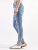 Jeans skinny push-up lavaggio chiaro