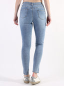 Jeans skinny push-up lavaggio chiaro