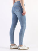 Jeans skinny push-up lavaggio chiaro
