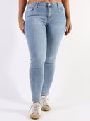 Jeans skinny push-up lavaggio chiaro