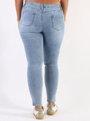 Jeans skinny push-up lavaggio chiaro