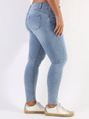Jeans skinny push-up lavaggio chiaro