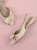 Sandalo slingback con maxi fiocco