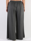 Pantapalazzo in misto viscosa, lana e angora con coulisse in vita