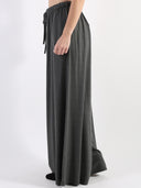 Pantapalazzo in misto viscosa, lana e angora con coulisse in vita