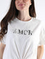 T-shirt AMOR con perle e strass