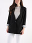 Blazer classic con bottone e interno pois