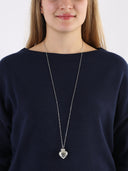 Collana lunga con ciondolo cuoricino e cuore DinDin