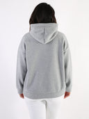 Maxi felpa BEAUTIFUL con cristallo Sw. e cappuccio