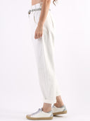 Jeans paperbag con cinturina Star grigio perla