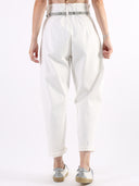 Jeans paperbag con cinturina Star grigio perla
