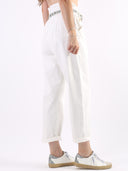 Jeans paperbag con cinturina Star grigio perla