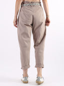 Jeans paperbag con cinturina Star grigio perla