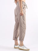Jeans paperbag con cinturina Star grigio perla