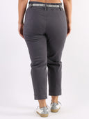 Jeans paperbag con cinturina Star grigio perla