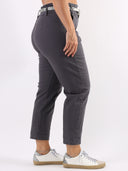 Jeans paperbag con cinturina Star grigio perla