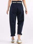 Jeans paperbag con cinturina Star grigio perla
