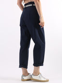 Jeans paperbag con cinturina Star grigio perla