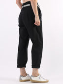 Jeans paperbag con cinturina Star grigio perla