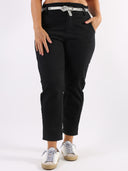 Jeans paperbag con cinturina Star grigio perla