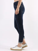Blue jeans skinny graffiato lavaggio scuro