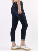 Blue jeans skinny graffiato lavaggio scuro