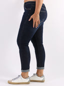 Blue jeans skinny graffiato lavaggio scuro