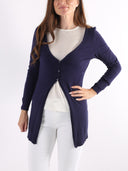 Cardigan lungo con tre bottoncini