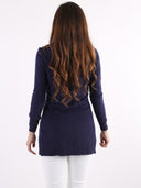 Cardigan lungo con tre bottoncini