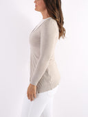 Cardigan lungo con tre bottoncini