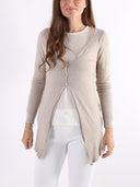 Cardigan lungo con tre bottoncini